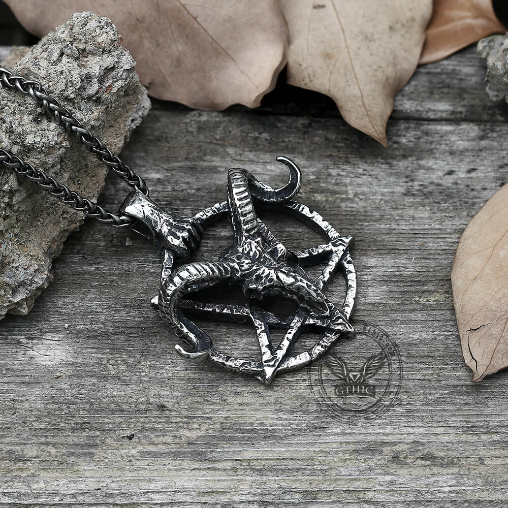 Baphomet Goat Head Stainless Steel Satan Pendant
