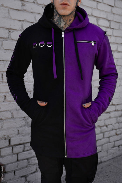 Split Mage Hoodie [Black/Purple]