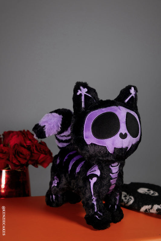 Skelekitty Plush Toy Purple Bones Limited Edition
