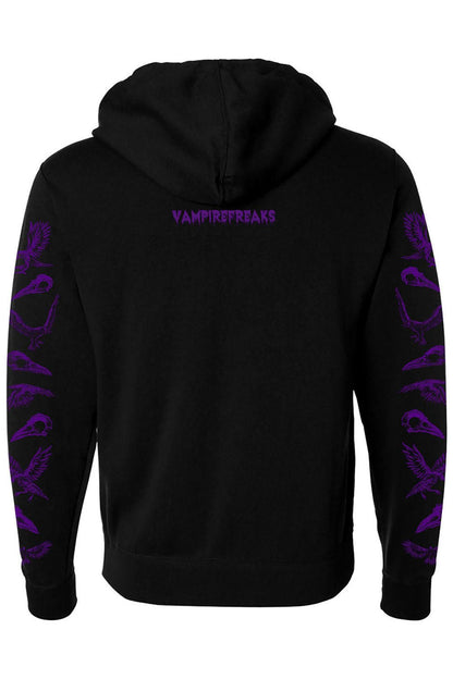 Death Raven Hoodie w/ Crow Sleeves [PURPLE]