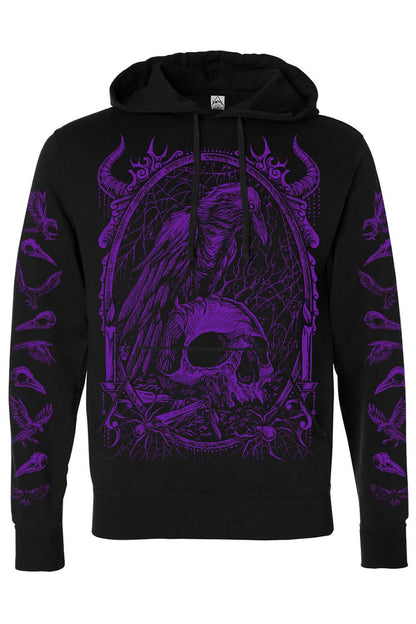 Death Raven Hoodie w/ Crow Sleeves [PURPLE]