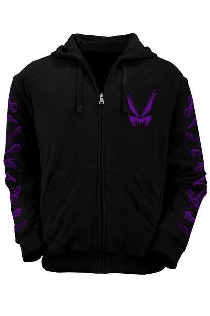 Death Raven Hoodie w/ Crow Sleeves [PURPLE]