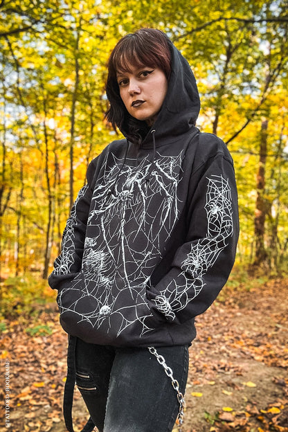 Death Spider Hoodie [Spiderweb Sleeves]