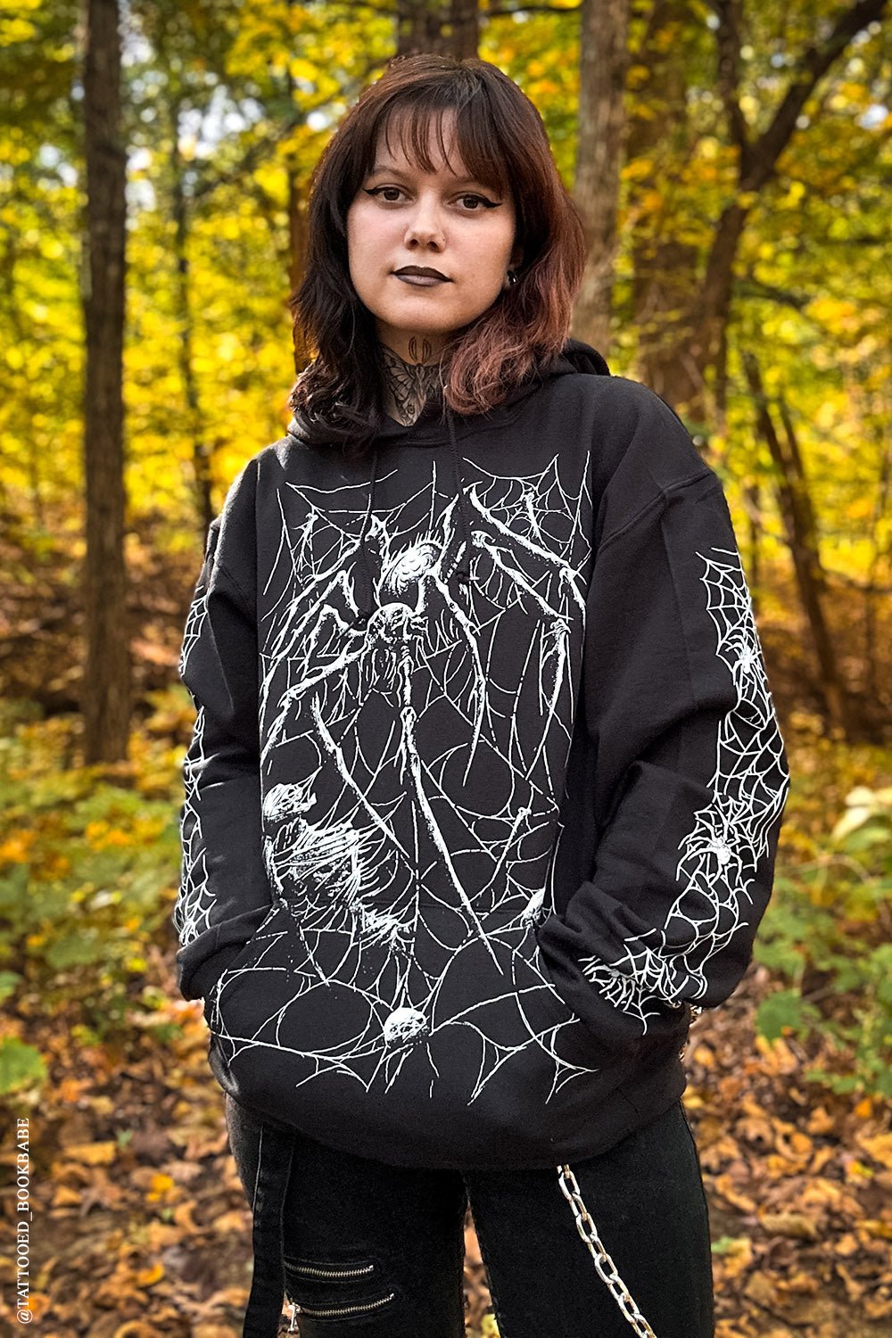 Death Spider Hoodie [Spiderweb Sleeves]