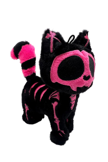 Bubblegum Skelekitty Plush Keychain