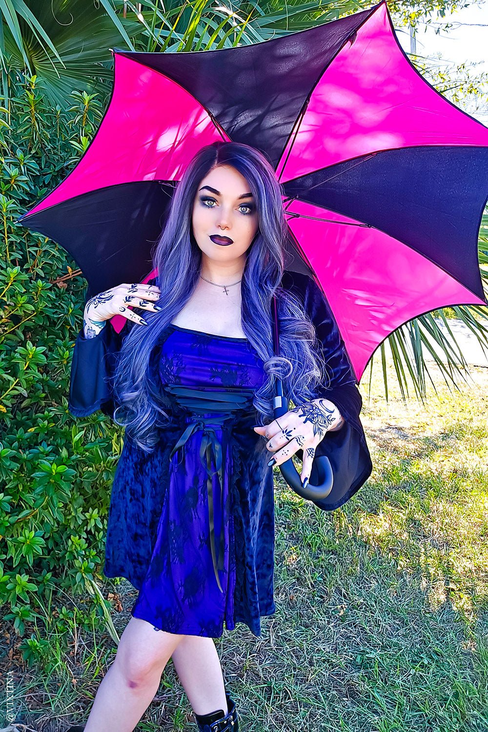 Funeral Procession Umbrella HOT PINK