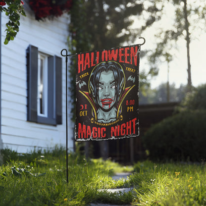 Halloween Vampire Garden Flag
