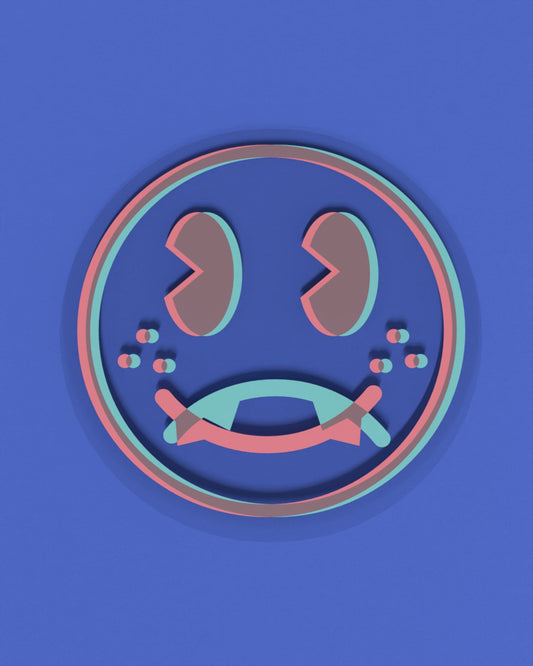 Glitch Face - Sticker