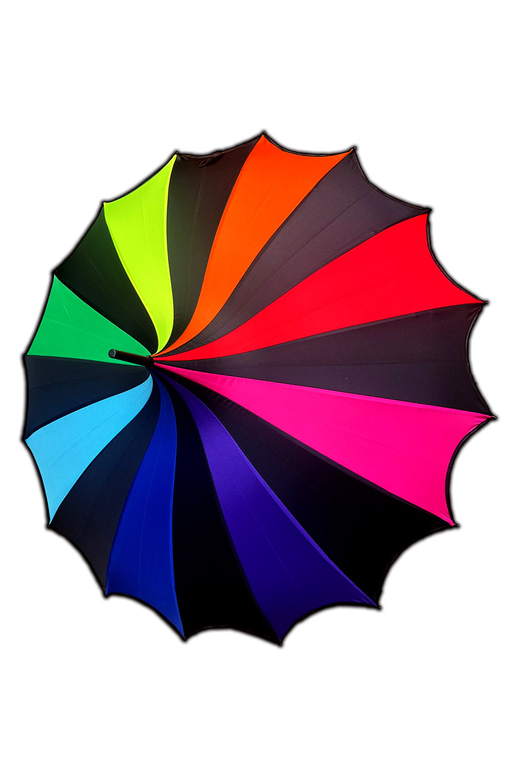 Batwing Pagoda Umbrella Goth Rainbow