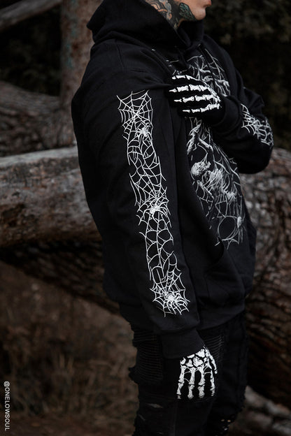 Death Spider Hoodie [Spiderweb Sleeves]