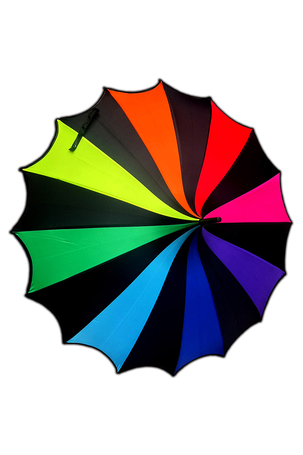 Batwing Pagoda Umbrella Goth Rainbow