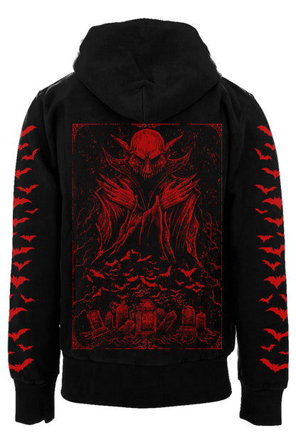 Nosferatu Hoodie w/ Red Bat Sleeves