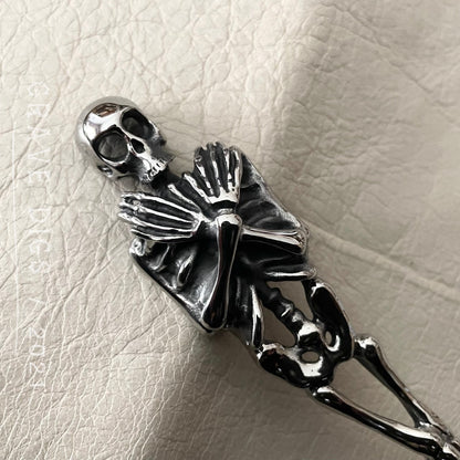 Skeleton Flatware Set | 1 Spoon + 1 Fork + 1 Knife Kitchen Tableware | Gothic Halloween Silverware