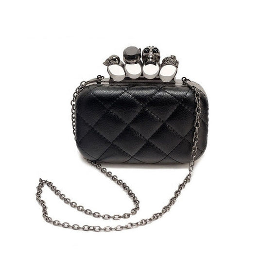 Skull Ring Clutch | Retro Vintage Fashion Evening Bag | Cute Dark Gothic
