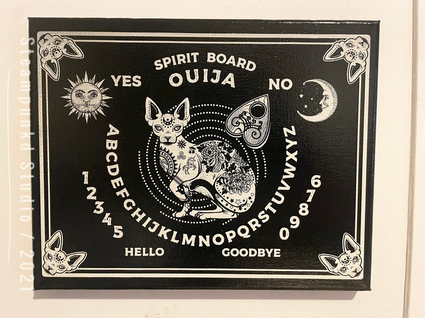 Ouija Board Canvas Art | Canvas Wall Art | Canvas Handmade Prints | Gothic Home Decor