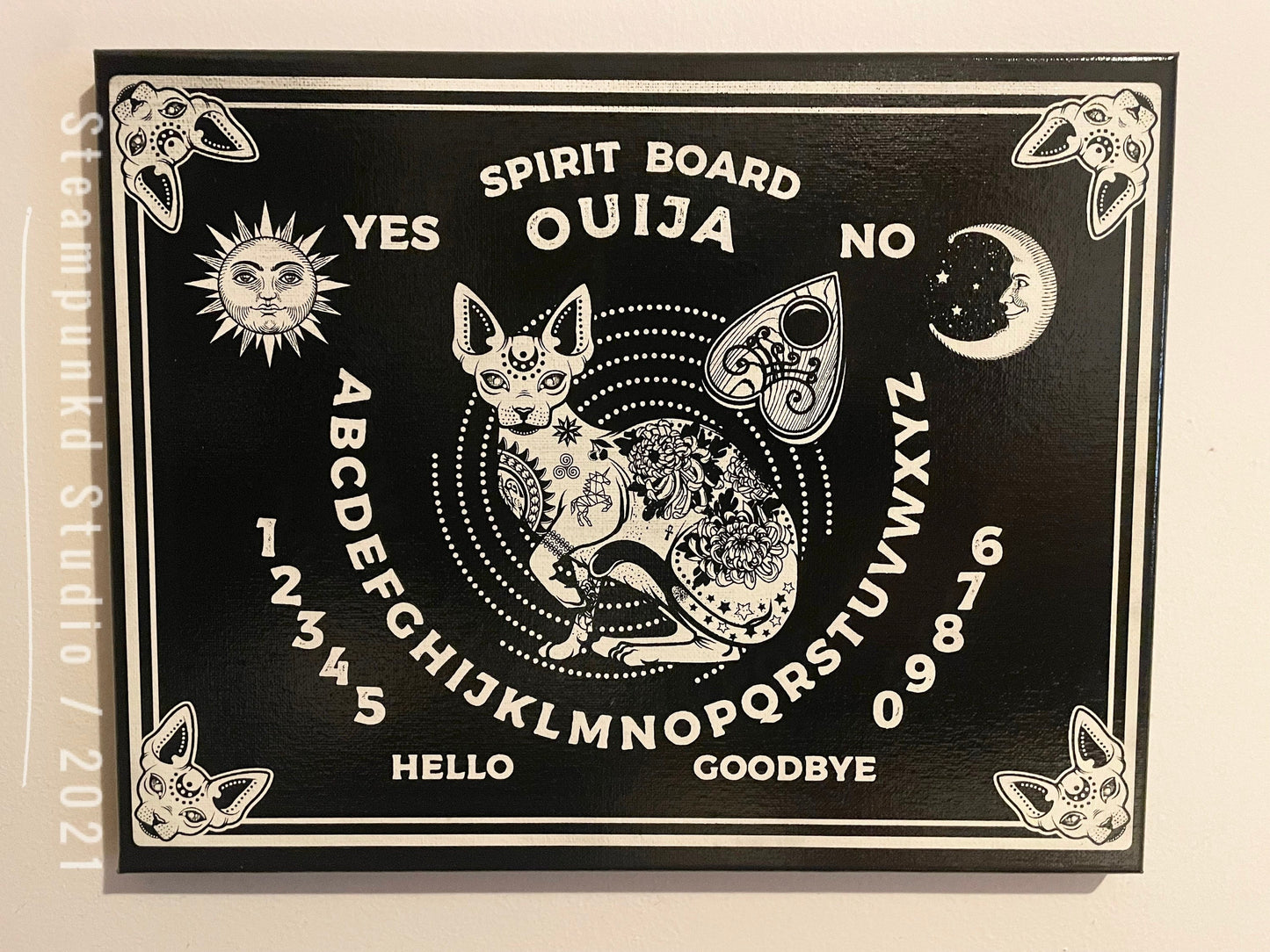 Ouija Board Canvas Art | Canvas Wall Art | Canvas Handmade Prints | Gothic Home Decor