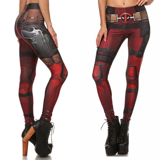 Death Pool Leggings | Yoga Pants | Cosplay Stretchy