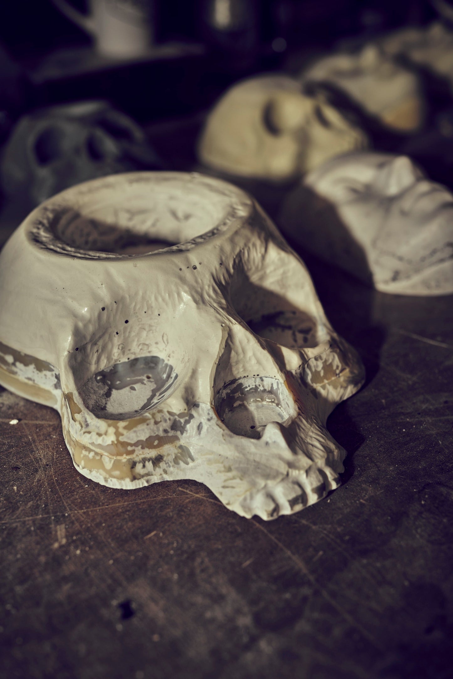 Skull Planter 11" 4pc Mold Set