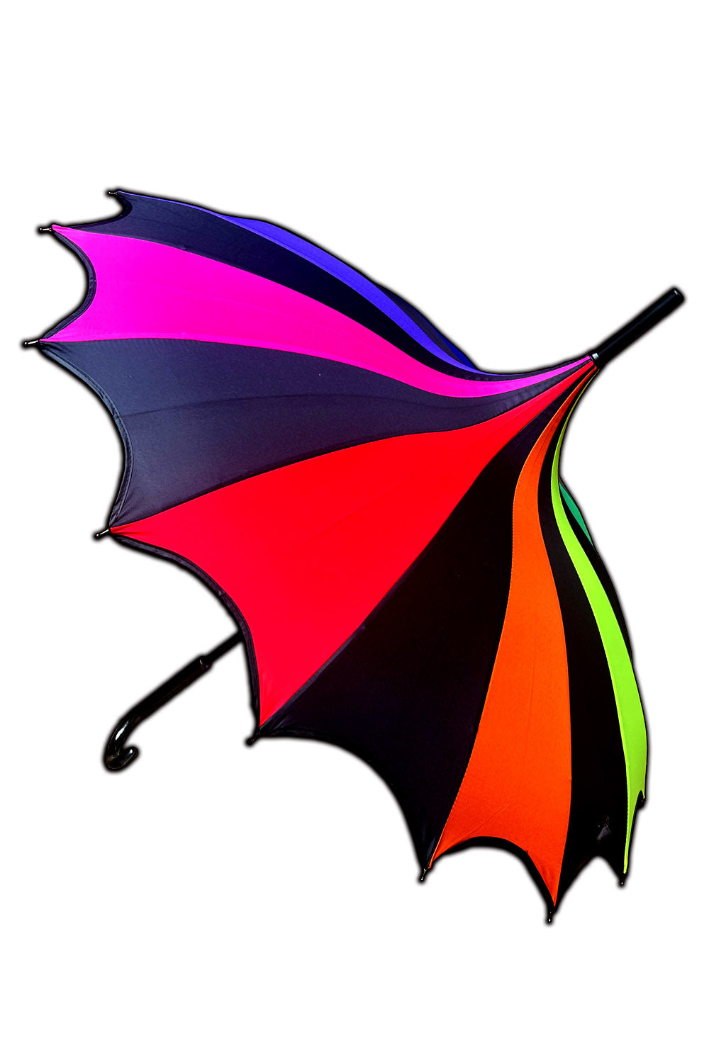 Batwing Pagoda Umbrella Goth Rainbow