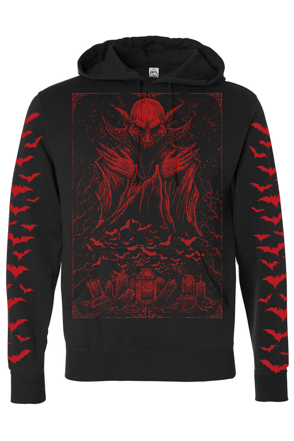 Nosferatu Hoodie w/ Red Bat Sleeves