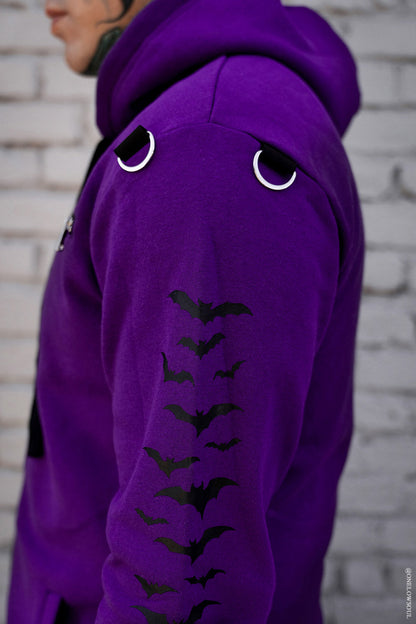 Split Mage Hoodie [Black/Purple]