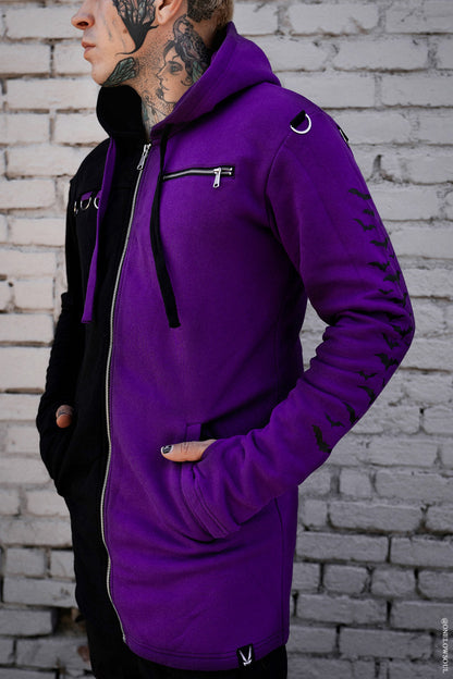Split Mage Hoodie [Black/Purple]