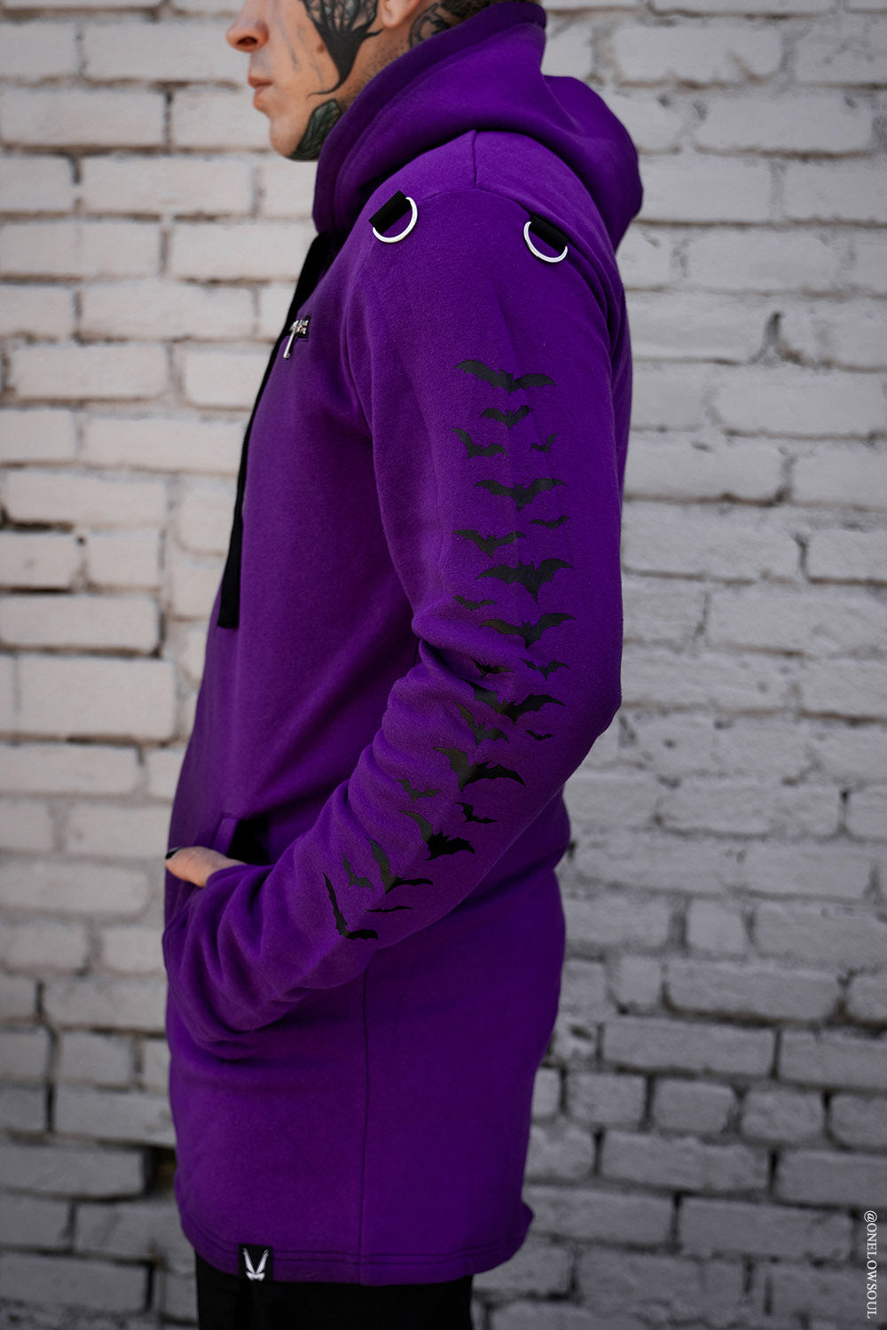 Split Mage Hoodie [Black/Purple]