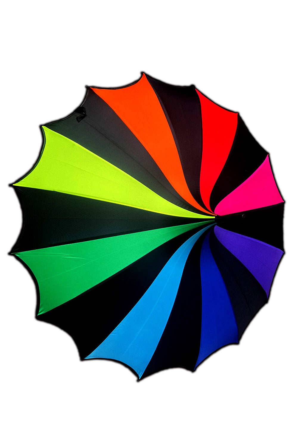 Batwing Pagoda Umbrella Goth Rainbow