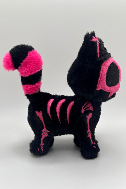 Bubblegum Skelekitty Plush Keychain
