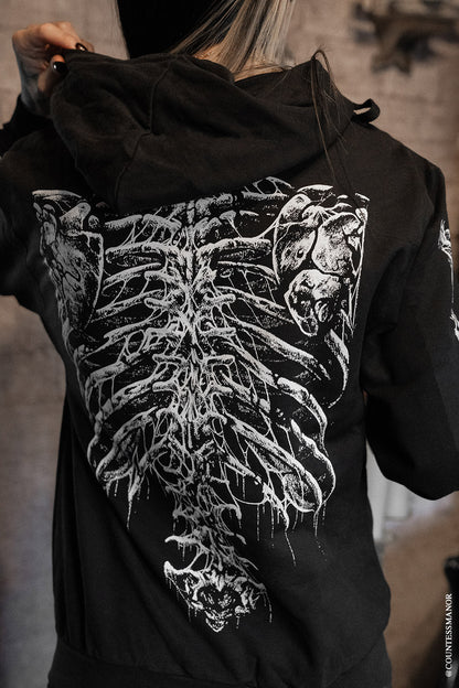 Bleeding Heart Skeleton Hoodie