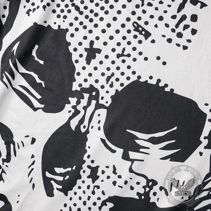 Scary Skeleton Print Polyester Maxi Dress