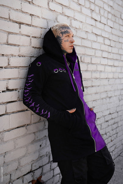 Split Mage Hoodie [Black/Purple]
