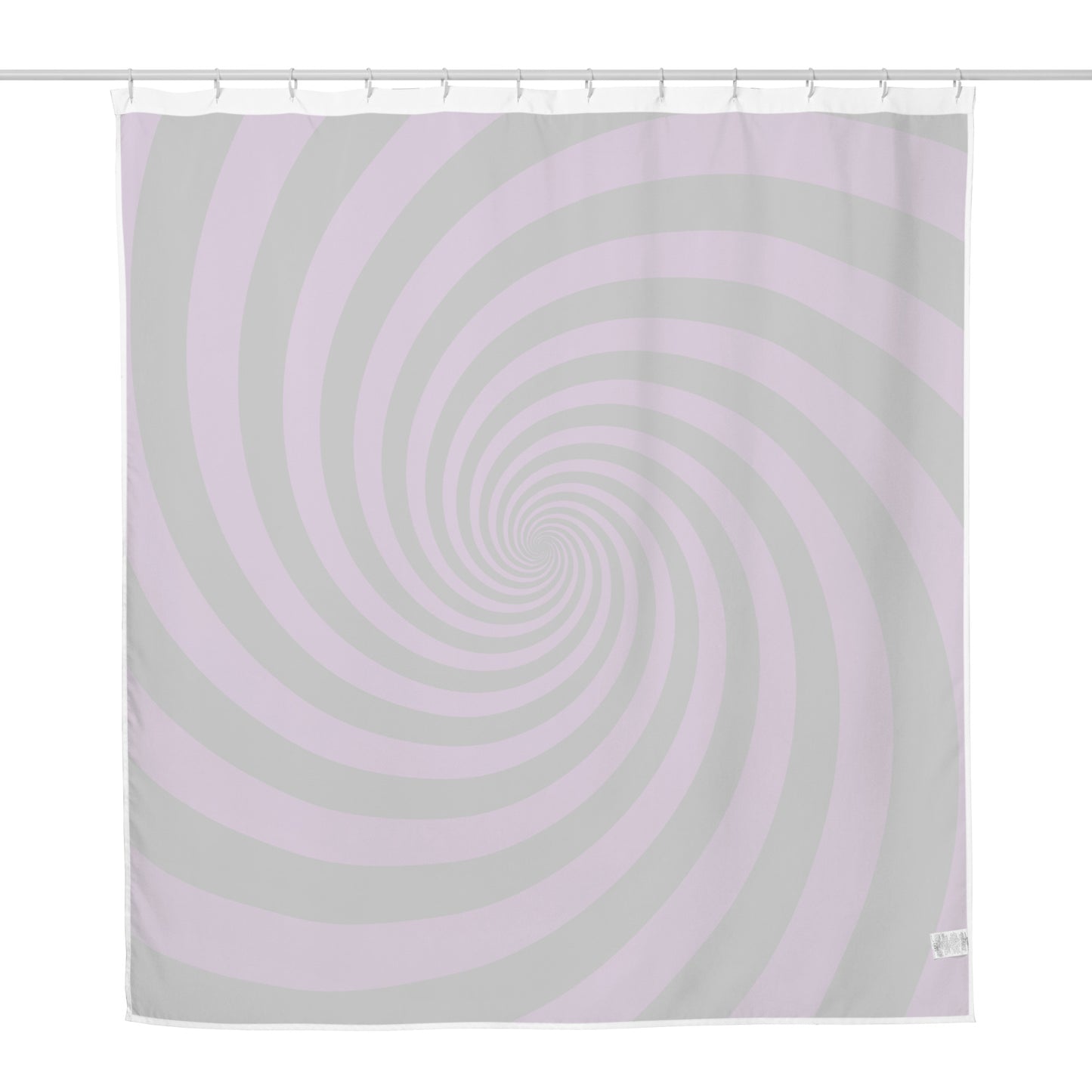 Black and Purple Spiral Shower Curtain