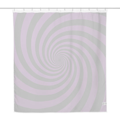 Black and Purple Spiral Shower Curtain