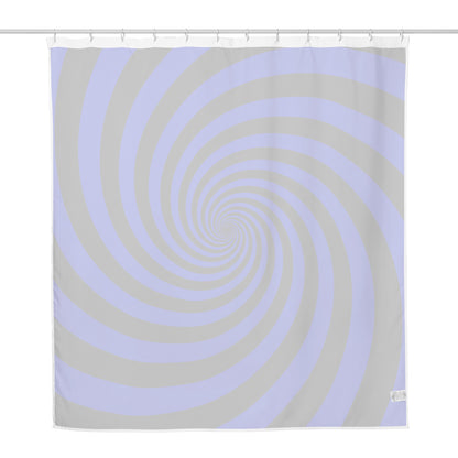 Black and Blue Spiral Shower Curtain