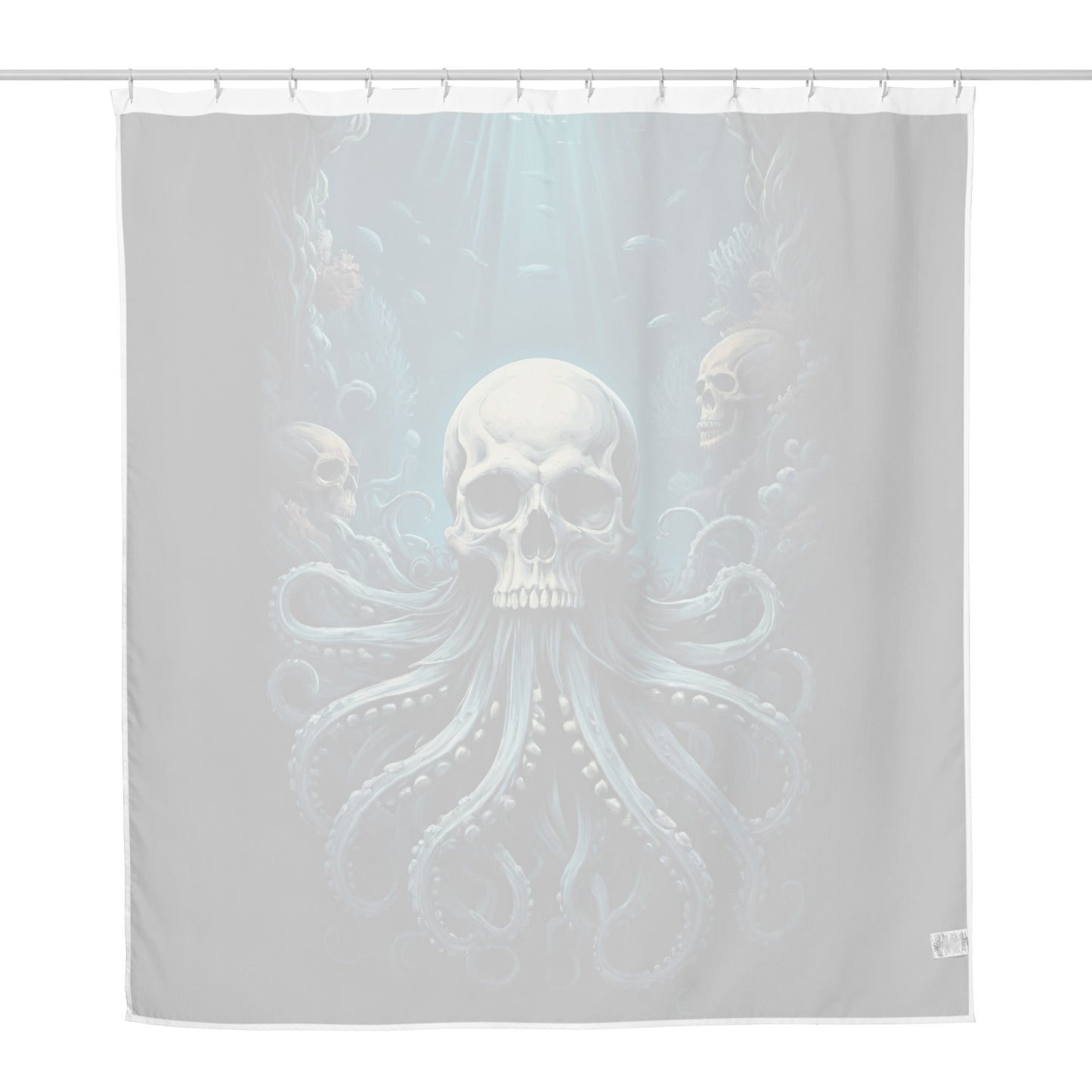 Skull with Octopus Tentacles 1 Shower Curtain