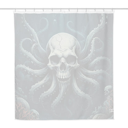 Skull with Octopus Tentacles 2 Shower Curtain