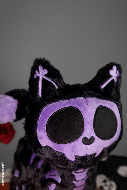 Skelekitty Plush Toy Purple Bones Limited Edition