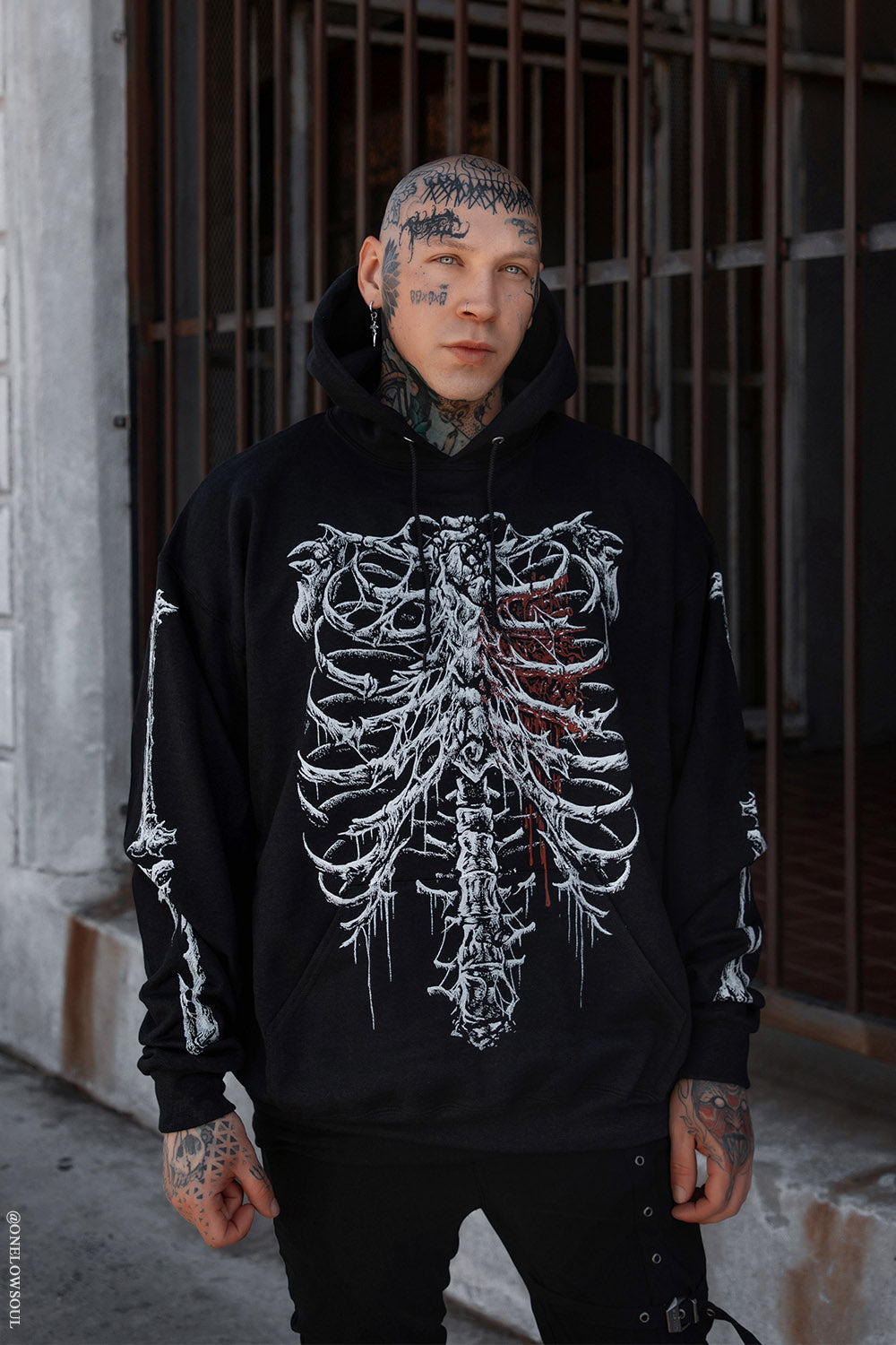Bleeding Heart Skeleton Hoodie