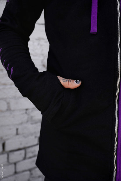 Split Mage Hoodie [Black/Purple]